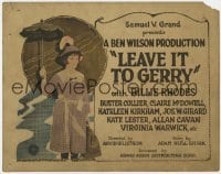 3z167 LEAVE IT TO GERRY TC 1924 pretty Billie Rhodes, William Collier Jr. billed as Buster!