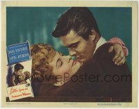 3z675 LETTER FROM AN UNKNOWN WOMAN LC #6 1948 romantic close up of Joan Fontaine & Louis Jourdan!