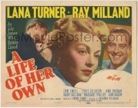 3z169 LIFE OF HER OWN TC 1950 sexy Lana Turner as Lily James who really lived, Ray Milland!