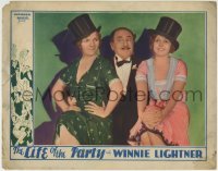 3z676 LIFE OF THE PARTY LC 1930 Winnie Lightner & Irene Delroy sitting on rich guy's lap!