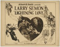 3z170 LIGHTNING LOVE TC 1923 Larry Semon, Kathleen Myers, great border art with Oliver Hardy!