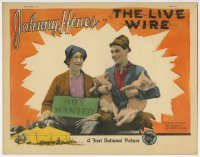 3z682 LIVE WIRE LC 1925 Johnny Hines & Edmund Breese need a nurse for their cute circus pigs, rare!