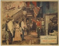 3z686 LONE STAR RANGER LC 1930 crowd watches George O'Brien pointing at man on stairs, Zane Grey!
