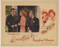 3z697 MAGNIFICENT OBSESSION LC 1935 Robert Taylor with Betty Furness & Charles Butterworth!