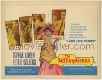 3z193 MILLIONAIRESS TC 1960 beautiful Sophia Loren's the richest girl in the world, Peter Sellers!
