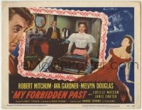3z730 MY FORBIDDEN PAST LC #3 1951 Melvyn Douglas watches Ava Gardner packing her suitcase!