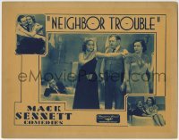 3z736 NEIGHBOR TROUBLE LC 1932 Richard Cramer, Dorothy Granger, Mack Sennett Comedies!