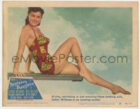 3z737 NEPTUNE'S DAUGHTER LC #7 1949 best c/u of exciting eyeful Esther Williams on diving board!