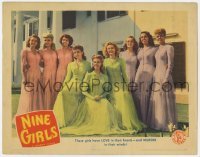 3z740 NINE GIRLS LC 1944 beautiful women have LOVE in their hearts & MURDER in their minds!