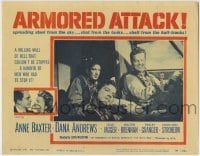 3z744 NORTH STAR LC #1 R1957 Dana Andrews daydreaming on the job, re-titled Armored Attack!