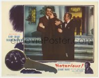 3z745 NOTORIOUS LC R1954 Cary Grant rescues Ingrid Bergman from Nazi Claude Rains, Hitchcock!