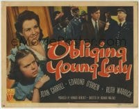 3z223 OBLIGING YOUNG LADY TC 1942 pretty Ruth Warrick, Edmond O'Brien and Joan Carrol!