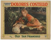 3z753 OLD SAN FRANCISCO LC 1927 pretty Dolores Costello leaning over dead older man on ground!