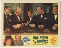 3z764 ONE NIGHT IN THE TROPICS LC R1950 Bud Abbott & Lou Costello shooting craps w/Frawley & Jones!