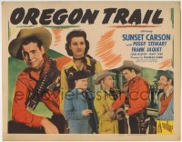 3z770 OREGON TRAIL LC 1945 great images of cowboy Sunset Carson, Peggy Stewart & Frank Jaquet!