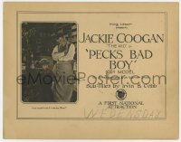 3z236 PECK'S BAD BOY TC 1921 Jackie Coogan in his own movie after co-starring in The Kid, rare!