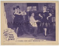 3z791 PISTOL PACKIN' NITWITS LC 1945 Harry Langdon playing piano in his final comedy short!