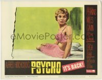 3z799 PSYCHO LC #7 R1965 great close up of sexy half-dressed Janet Leigh in bra and slip, Hitchcock