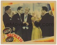 3z804 RECKLESS LC 1935 William Powell restrains sexy blonde Jean Harlow from Franchot Tone!