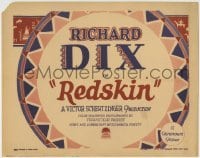 3z251 REDSKIN TC 1929 Native American Richard Dix in Technicolor, cool Indian artwork design!