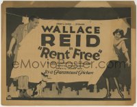 3z253 RENT FREE TC 1922 artist Wallace Reid & poor pretty Lila Lee live on a mansion rooftop!