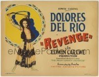 3z255 REVENGE TC 1928 sexy bear-taming gypsy girl Dolores del Rio with whip with shadow behind!