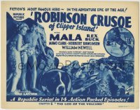 3z259 ROBINSON CRUSOE OF CLIPPER ISLAND chapter 6 TC 1936 Ray Mala is fiction's most famous hero!