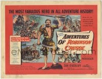 3z258 ROBINSON CRUSOE TC 1954 Luis Bunuel, art of most fabulous hero Dan O'Herlihy!