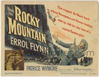 3z260 ROCKY MOUNTAIN TC 1950 part renegade part hero Errol Flynn & pretty Patrice Wymore, Civil War
