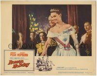 3z819 ROMAN HOLIDAY LC #5 R1960 pretty smiling Princess Audrey Hepburn with lots of jewels!