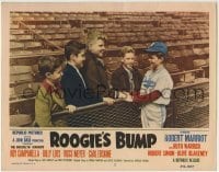3z824 ROOGIE'S BUMP LC #2 1954 young Robert Marriot in Brooklyn Dodgers uniform with his fans!