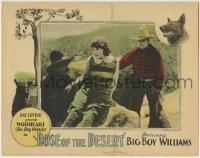 3z825 ROSE OF THE DESERT LC 1925 Peggy O'Day captured, Wolfheart the Dog Wonder in border!