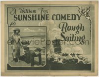 3z263 ROUGH SAILING TC 1923 circus star Poodles Hanneford, William Fox Sunshine Comedy, cool art!