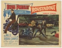 3z826 ROUSTABOUT LC #3 1964 Elvis Presley fighting with guys outside teahouse by motorcycle!