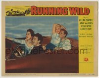 3z828 RUNNING WILD LC #6 1955 William Campbell, Mamie Van Doren & others in convertible!
