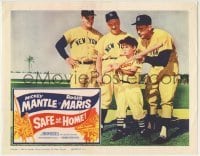 3z831 SAFE AT HOME LC 1962 Bryan Russell & Frawley with NY Yankees Mickey Mantle & Roger Maris!