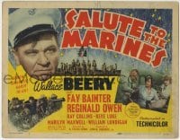 3z268 SALUTE TO THE MARINES TC 1943 Wallace Beery in World War II, Fay Bainter, Reginald Owen!
