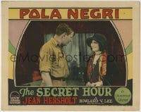 3z837 SECRET HOUR LC 1928 great close up of pretty Pola Negri smiling at Kenneth Thomson!