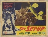 3z839 SET-UP LC #8 1949 best close up of boxer Robert Ryan in ring, Robert Wise film noir!