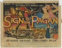 3z279 SIGN OF THE PAGAN TC 1954 Jack Palance as Attila the Hun, Jeff Chandler, Douglas Sirk