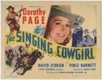 3z280 SINGING COWGIRL TC 1939 pretty Dorothy Page with guitar & riding horse, Dave O'Brien!