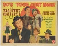 3z289 SO'S YOUR AUNT EMMA TC 1942 wacky Zasu Pitts as a ruthless gangster, Roger Pryor