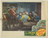 3z923 TIOGA KID LC #4 1948 cowboy Eddie Dean drawns his gun on five men sitting in saloon!
