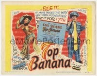 3z317 TOP BANANA TC 1954 full-length wacky Phil Silvers & super sexy Judy Lynn in skimpy outfit!