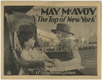 3z318 TOP OF NEW YORK TC 1922 close up of pretty May McAvoy & young handicapped brother Pat Moore!