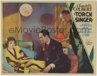3z930 TORCH SINGER LC 1933 Ricardo Cortez stares at Claudette Colbert, who's smiling at Grapewin!