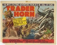 3z321 TRADER HORN TC R1953 W.S. Van Dyke, Edwina Booth as white goddess of African pagan tribes!