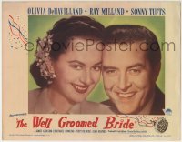 3z962 WELL GROOMED BRIDE LC 1946 best portrait of Ray Milland & pretty Olivia De Havilland!