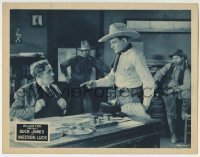 3z965 WESTERN LUCK LC 1924 cowboy Buck Jones points finger at nervous man sitting behind desk!
