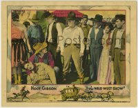 3z981 WILD WEST SHOW LC 1928 Hoot Gibson, Gulliver & crowd look at injured man aftger fight!